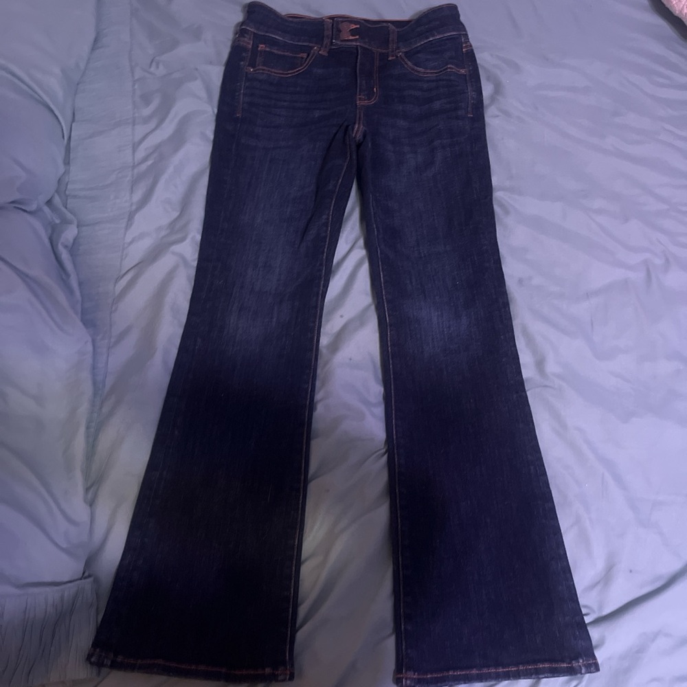 American Eagle Outfitters Blue Flare Bootcut Low-rise jean